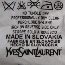 مملوكة مسبقًا فستان ميدي إيف سان لوران إيديشن 24 صوف أسود مقاس كبير جدًا - إكس لارج