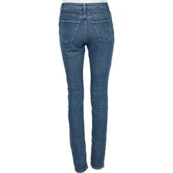 Pre Owned Saint Laurent Blue Denim High Waisted Skinny Jeans S