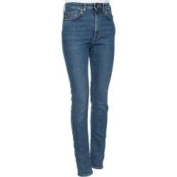 Pre Owned Saint Laurent Blue Denim High Waisted Skinny Jeans S