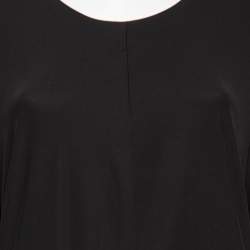 مملوكة مسبقًا Saint Laurent Black Jersey Cutout Shoulder Detailed Maxi Dress L