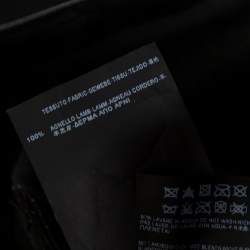 Pre Owned بنطلون سان لوران جلد خروف أسود مجسم مقاس صغير (سمول)