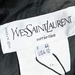 Saint Laurent Black Velvet Button Front Jacket L