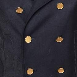 مملوكة مسبقًا بليزر سان لوران صفين أزرار صوف كحلي مقاس متوسط