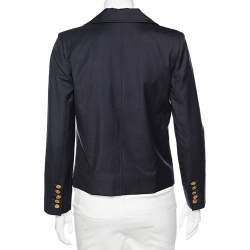 مملوكة مسبقًا بليزر سان لوران صفين أزرار صوف كحلي مقاس متوسط