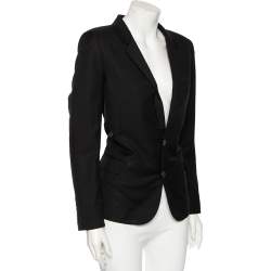 Saint Laurent Black Wool Button Front Blazer XL