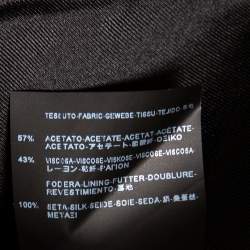 Pre Owned Saint Laurent Black Crepe Tiered Detail Pleated Sleeveless Dress M