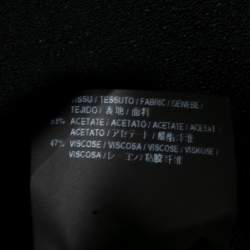 مملوكة مسبقًا Saint Laurent Black Crepe Neck Tie Detailed Long Sleeve Dress L