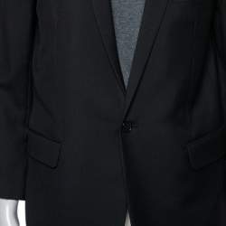 Saint Laurent Black Wool Single Breasted Blazer L