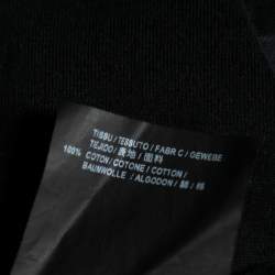 Pre Owned Saint Laurent Black Cotton Logo Printed Short Sleeve T-Shirt S