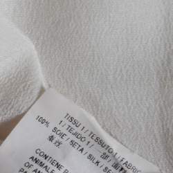 Pre Owned Saint Laurent Paris Off White Silk Button Front Shirt L