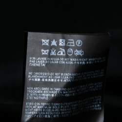 Pre Owned بليزر سان لوران صوف ومزين بطية صدر ساتان أسود صف أزرار واحد مقاس كبير