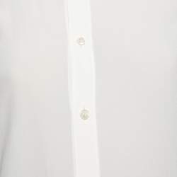 Pre Owned Saint Laurent White Silk Shirt M
