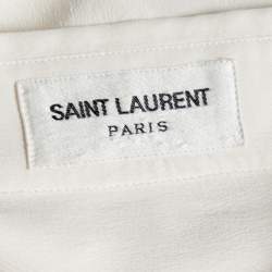 Pre Owned Saint Laurent White Silk Shirt M