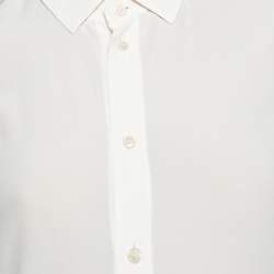 Pre Owned Saint Laurent White Silk Shirt M