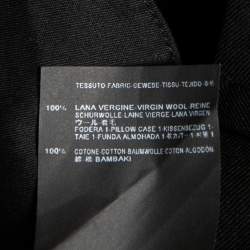 Saint Laurent Black Wool Zipped Hem Detailed Tapered Pants L