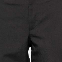 Saint Laurent Black Wool Zipped Hem Detailed Tapered Pants L