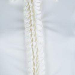 Pre Owned Saint Laurent Paris Off White Textured Placket Detail Long Sleeve Shirt S