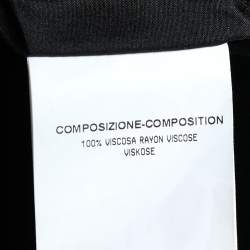 Pre Owned Yves Saint Laurent Black Velvet Bow Applique Midi Dress M