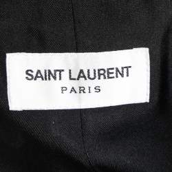 Saint Laurent Taupe Wool Double Breasted Blazer S