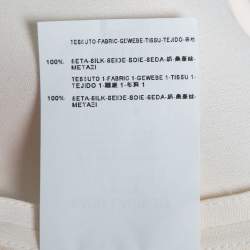 مملوكة مسبقًا فستان سان لوران ماكسي حرير كريب كريمي بدون حمالات طول غير متماثل مقاس صغير 