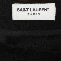 Saint Laurent Black Crepe Sable Asymmetric Mini Skirt S