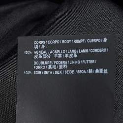 Pre Owned Saint Laurent Black Leather Shorts M