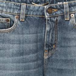 Pre Owned Saint Laurent Blue Denim Flared Hem Jeans S