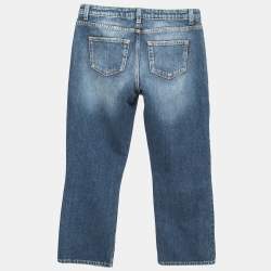 Pre Owned Saint Laurent Blue Denim Flared Hem Jeans S