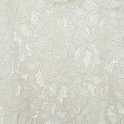 Pre Owned Saint Laurent White Lace Sleeveless Blouse M