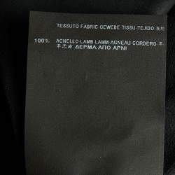 Pre Owned قميص سان لوران جلد أسود أزرار أمامية مقاس صغير (سمول)