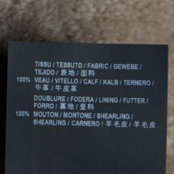 مملوكة مسبقًا Saint Laurent Black Leather & Shearling Lined Cropped Jacket M