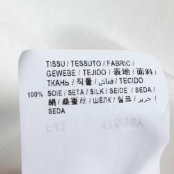 Pre Owned Saint Laurent Pearl White Crepe de Chine Silk Shirt L