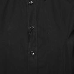 Saint Laurent Black Poplin Button Front Shirt L