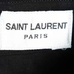 Saint Laurent Black Poplin Button Front Shirt L