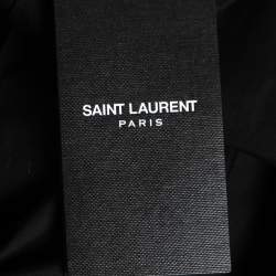 Saint Laurent Black Poplin Button Front Shirt L
