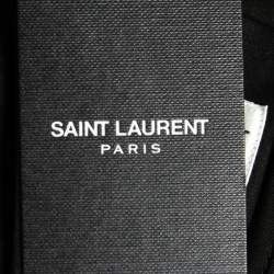 Pre Owned Saint Laurent Black Stretch Cotton Tapered Trousers L