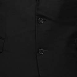 Saint Laurent Black Wool Button Front Blazer XL