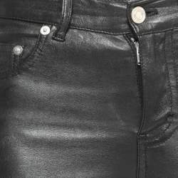مملوكة مسبقًا Saint Laurent Black Leather Skinny Fit Pants M