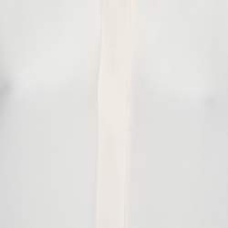 Pre Owned Saint Laurent Cream Silk Chiffon Button Front Shirt XL