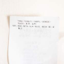 Pre Owned Saint Laurent Cream Silk Chiffon Button Front Shirt XL