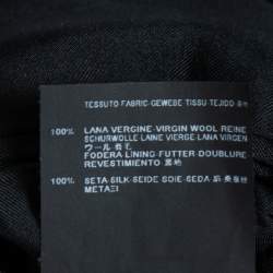 Saint Laurent Paris Black Wool Double-Breasted Coat S