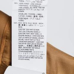 Pre Owned Saint Laurent Brown Wool Single-Breasted Tailored Blazer S