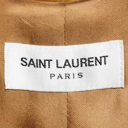 Pre Owned Saint Laurent Brown Wool Single-Breasted Tailored Blazer S