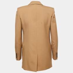 Pre Owned Saint Laurent Brown Wool Single-Breasted Tailored Blazer S