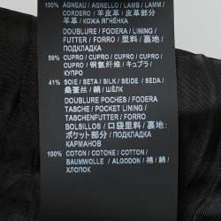 Pre Owned Saint Laurent Black Lambskin Leather Mini Shorts S