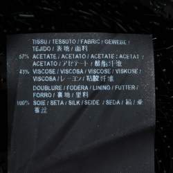 Pre Owned Saint Laurent Black Sequined Plunge Neck Top S