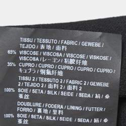 Pre Owned Saint Laurent Black Velvet One Shoulder Asymmetrical Mini Dress S