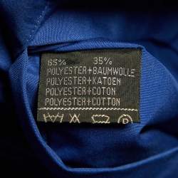 Yves Saint Laurent Furrures Blue Cotton Fur Lined Button Front Jacket M