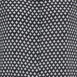 Pre Owned Saint Laurent Paris Black Printed Silk Blouse L