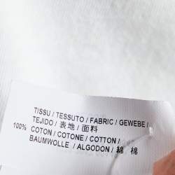 مملوكة مسبقًا Saint Laurent White Printed Cotton Knit T-Shirt M